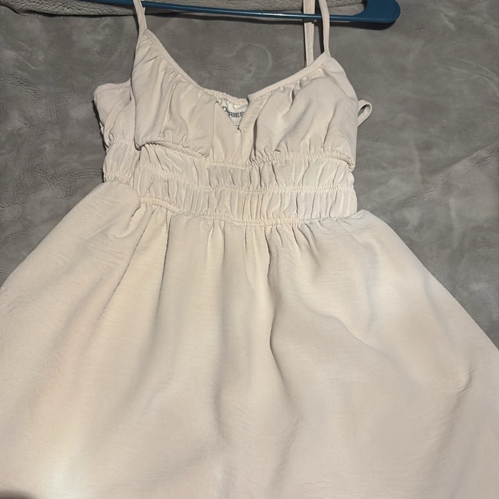 No Boundaries Cream Casual Dress